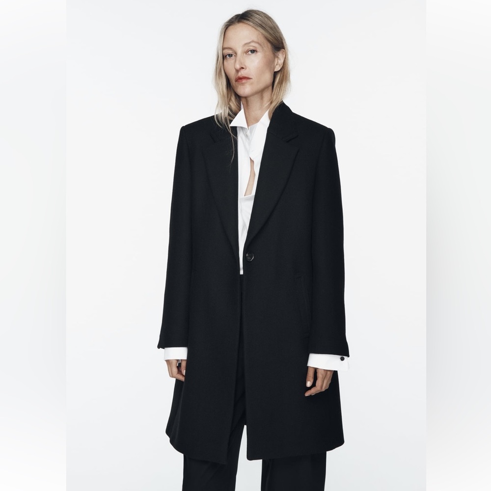 Zara black coat size xs